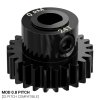 גלגל שיניים MOD0.8 לציר 6 מ"מ בצורת D, פלדה - 24 שיניים