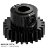 גלגל שיניים MOD0.8 לציר 6 מ"מ בצורת D, פלדה - 24 שיניים
