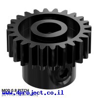 גלגל שיניים MOD0.8 לציר 6 מ"מ בצורת D, פלדה - 24 שיניים