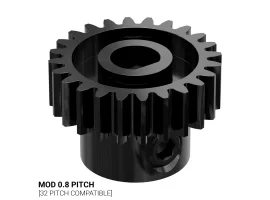 תמונה של מוצר גלגל שיניים MOD0.8 לציר 6 מ"מ בצורת D, פלדה - 24 שיניים