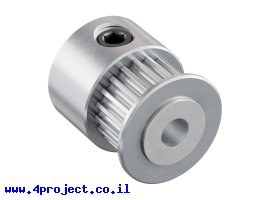 תמונה של מוצר גלגלת רצועת תזמון GT2 6mm לציר 4 מ"מ - 20 שיניים