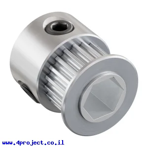 גלגלת רצועת תזמון GT2 6mm לציר REX 8 מ"מ - 20 שיניים