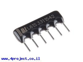 תמונה של מוצר רשת נגדים 330 אום 1/5 וואט - 5 מחוברים יחד