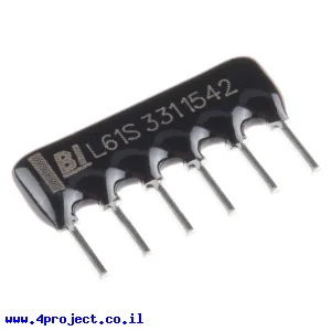 רשת נגדים 330 אום 1/5 וואט - 5 מחוברים יחד