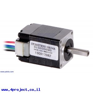 מנוע צעד 200 צעדים, 20x30 מ"מ, 3.9V/0.6A