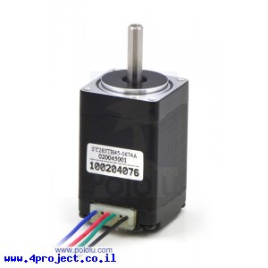 מנוע צעד 200 צעדים, 28x45 מ"מ, 4.5V/0.67A