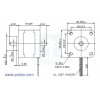 מנוע צעד 200 צעדים, 35x26 מ"מ, 7.4V/0.28A