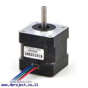 מנוע צעד 200 צעדים, 35x36 מ"מ, 2.7V/1A