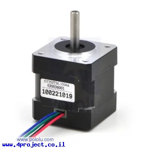 מנוע צעד 200 צעדים, 35x36 מ"מ, 2.7V/1A