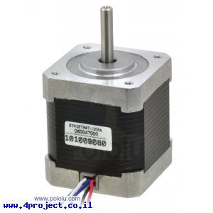 מנוע צעד 200 צעדים, 42.3x48 מ"מ, 4V/1.2A
