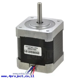 מנוע צעד 200 צעדים, 42.3x48 מ"מ, 4V/1.2A