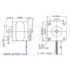 מנוע צעד 200 צעדים, 42.3x48 מ"מ, 4V/1.2A