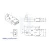 מנוע מיני פלסטי 120rpm @ 4.5V דגם LP - ישר