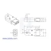 מנוע מיני פלסטי 120rpm @ 4.5V דגם LP - ישר