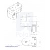 מנוע מיני פלסטי 120rpm @ 4.5V דגם LP - זווית