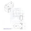 מנוע מיני פלסטי 120rpm @ 4.5V דגם LP - זווית