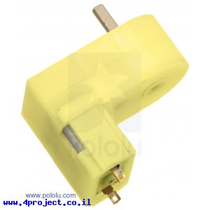 מנוע מיני פלסטי 80rpm @ 4.5V דגם LP - זווית