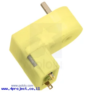 מנוע מיני פלסטי 80rpm @ 4.5V דגם LP - זווית