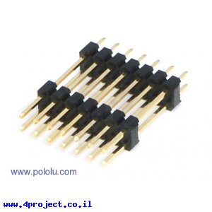 מחבר שורה זכר - 2x7 מוגבה 22.85 מ"מ