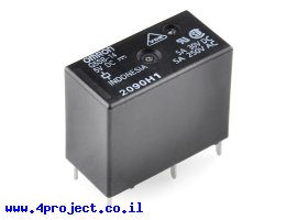 תמונה של מוצר ממסר SPDT של Omron, איכותי, 5A@250VAC/30VDC - סליל עד 12V