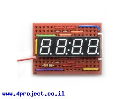 תמונה של מוצר 7Segment לבן, 4 ספרות, 10 מ"מ