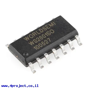 דוחף זרם 3 ערוצים ללדים - WS2801 SMD