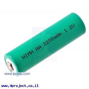 סוללה נטענת - NiMH AA 1.2V/2200mAh