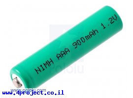 תמונה של מוצר סוללה נטענת - NiMH AAA 1.2V/900mAh