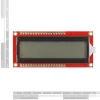 LCD טקסט 16x2, שחור על RGB צבעוני, 5V