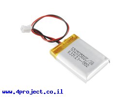 תמונה של מוצר סוללה - LiPoly 3.7V/400mAh/2C