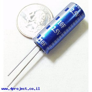קבל אלקטרוליטי 10 פאראד 2.5 וולט - Super Capacitor