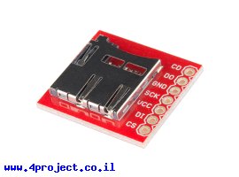 תמונה של מוצר כרטיסון עם מחבר כרטיסי זכרון microSD של SparkFun