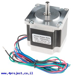 מנוע צעד 200 צעדים, NEMA 23, 3.2V/2A