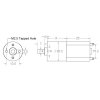 מנוע 20Dx44L מהירות 90rpm @ 6V - ציר קצר