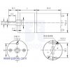 מנוע HP 25Dx54L מהירות 130rpm @ 6V