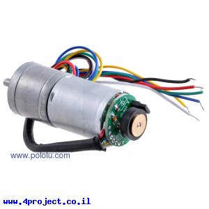 מנוע LP 25Dx54L מהירות 78rpm @ 6V עם מקודד