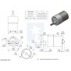 מנוע 37Dx52L מהירות 540rpm @ 12V