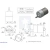 מנוע 37Dx52L מהירות 540rpm @ 12V