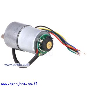 מנוע 37Dx54L מהירות 150rpm @ 12V עם מקודד - גרסה קודמת