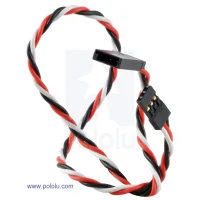 כבל מאריך למנוע סרוו - זכר/נקבה שזור - 30 ס"מ