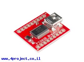 תמונה של מוצר מתאם USB ל-FIFO בעזרת רכיב FT245RL