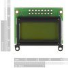 LCD טקסט 8x2, שחור על ירוק, 5V