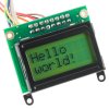 LCD טקסט 8x2, שחור על ירוק, 5V