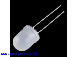 תמונה של מוצר לד 10 מ"מ בסיסי - לבן