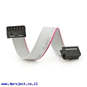 כבל שטוח עם מחברי 2x5 בשני הצדדים
