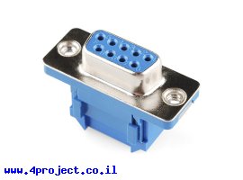 תמונה של מוצר מחבר לחיצה לכבל שטוח 9 גידים - DB9 נקבה
