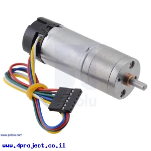 מנוע LP 25Dx52L מהירות 120rpm @ 6V עם מקודד