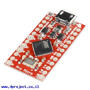 כרטיס פיתוח Arduino Pro Micro 3.3V/8MHz - גרסה קודמת