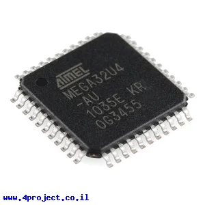 בקר AVR ATMega32U4 TQFP 16MHz 32KByte 12A/D USB