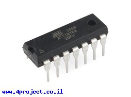 תמונה של מוצר בקר AVR ATtiny84 14Pin 20MHz 8KByte 8A/D